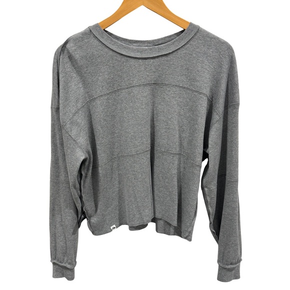 ’47 Ole Miss Cropped Waffle Knit Thermal Long Sleeve Top M Game Day Rebels - Picture 3 of 9